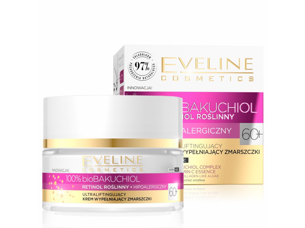 Eveline cosmetics bio BAKUCHIOL 60+ ultra-liftingový krém vyplňující vrásky 50 ml | evelio.cz