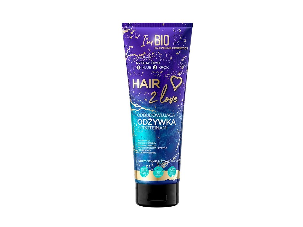 Eveline cosmetics I´m Bio Proteinový kondicionér pro obnovu vlasů 250 ml | evelio.cz