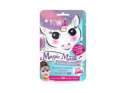 Eveline cosmetics pleťová maska Jednorožec, čistící pleťová maska | evelio.cz
