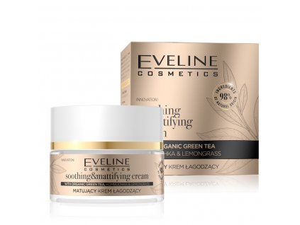 Eveline cosmetics ORGANIC GOLD Matující / zklidňující pleťový krém 50 ml | evelio.cz