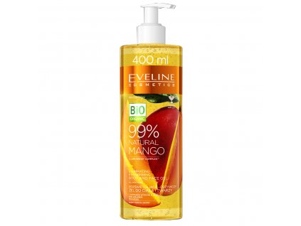 Eveline cosmetics Natural Mango Rozjasňující-výživný gel na tvář i tělo 400 ml | evelio.cz