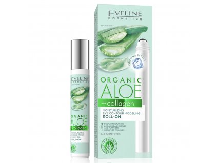 Eveline cosmetics ALOE + COLLAGEN hydratační roll-on s modelujícím účinkem očních kontur 15 ml | evelio.cz