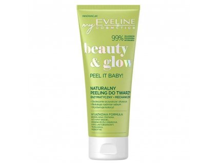 Eveline cosmetics Beauty & Glow přírodní enzymatický a mechanický peeling 2v1 75 ml | evelio.cz