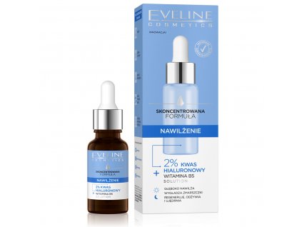 Eveline cosmetics Hydratační sérum s 2% kyselinou hyaluronovou a vitamínem B5 18 ml | evelio.cz