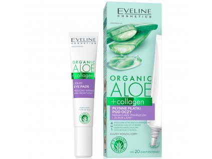 Eveline cosmetics ALOE + COLLAGEN Tekuté oční polštářky na redukci vrásek | evelio.cz