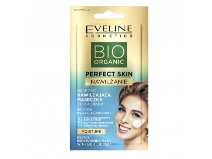 Eveline cosmetics Perfect Skin Hluboce hydratační pleťová maska s bio aloe 8 ml | evelio.cz