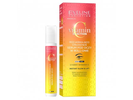 Eveline cosmetics Vitamin C Rozjasňující a chladivé oční sérum v roll-onu 15 ml | evelio.cz