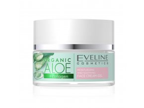 Eveline cosmetics ALOE + COLLAGEN hydratační a zklidňující pleťový krém - gel 50 ml | evelio.cz
