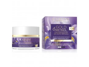 Eveline cosmetics Gold & Retinol Protivráskový obnovující pleťový krém 70+ 50 ml | evelio.cz