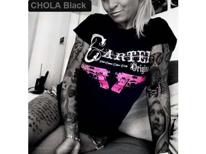 Dámske tričko Cartel Original CHOLA Black (Veľkosť XL)