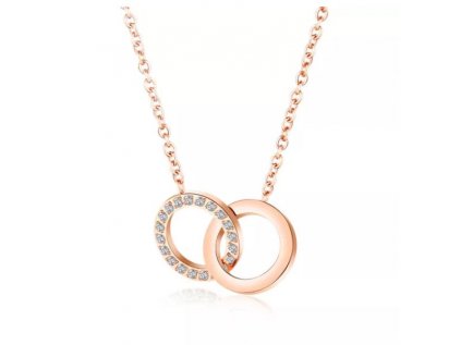 27700 ocelova retiazka duo hoop rose gold