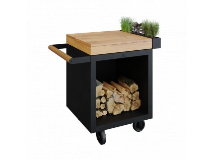 Mise en Place Table Black 65 Pro Teak Wood