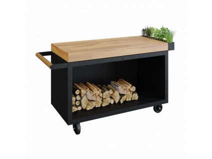 Mise en Place Table Black 135 Pro Teak Wood