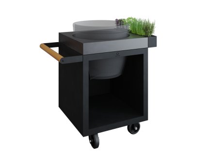 OFYR Kamado Table Black 65 PRO Concrete BGE
