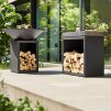 sb furnitures butcher block storage 90 ceramic dark grey black 012