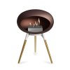 DOME GROUND LOW Mocca (Barva trojnožky Mocca Bowl, Kartuš Rose Gold, Nožičky Smoked Oak Legs)