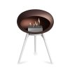 DOME GROUND LOW Mocca (Barva trojnožky Mocca Bowl, Kartuš Rose Gold, Nožičky Smoked Oak Legs)