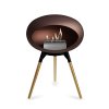 DOME GROUND LOW Mocca (Barva trojnožky Mocca Bowl, Kartuš Rose Gold, Nožičky Smoked Oak Legs)