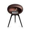 DOME GROUND LOW Mocca (Barva trojnožky Mocca Bowl, Kartuš Rose Gold, Nožičky Smoked Oak Legs)