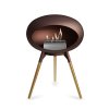 DOME GROUND LOW Mocca (Barva trojnožky Mocca Bowl, Kartuš Rose Gold, Nožičky Smoked Oak Legs)