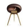 DOME GROUND LOW Mocca (Barva trojnožky Mocca Bowl, Kartuš Rose Gold, Nožičky Smoked Oak Legs)
