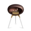 DOME GROUND LOW Mocca (Barva trojnožky Mocca Bowl, Kartuš Rose Gold, Nožičky Smoked Oak Legs)