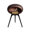DOME GROUND LOW Mocca (Barva trojnožky Mocca Bowl, Kartuš Rose Gold, Nožičky Smoked Oak Legs)