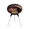 DOME GROUND LOW Mocca (Barva trojnožky Mocca Bowl, Kartuš Rose Gold, Nožičky Smoked Oak Legs)