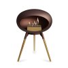 DOME GROUND LOW Mocca (Barva trojnožky Mocca Bowl, Kartuš Rose Gold, Nožičky Smoked Oak Legs)