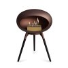 DOME GROUND LOW Mocca (Barva trojnožky Mocca Bowl, Kartuš Rose Gold, Nožičky Smoked Oak Legs)