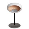 DOME GROUND STEEL LOW 50 CM White (Barva a průměr nohy Rose Gold Ø25 cm, Barva podstavce Rose Gold, Kartuš Rose Gold)
