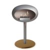 DOME GROUND STEEL LOW 50 CM Nickel (Barva a průměr nohy Rose Gold Ø60 cm, Barva podstavce Nickel, Kartuš Nerez)