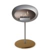 DOME GROUND STEEL LOW 50 CM Nickel (Barva a průměr nohy Rose Gold Ø60 cm, Barva podstavce Nickel, Kartuš Nerez)