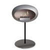 DOME GROUND STEEL LOW 50 CM Nickel (Barva a průměr nohy Rose Gold Ø60 cm, Barva podstavce Nickel, Kartuš Nerez)