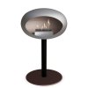 DOME GROUND STEEL LOW 50 CM Nickel (Barva a průměr nohy Rose Gold Ø60 cm, Barva podstavce Nickel, Kartuš Nerez)