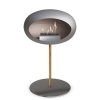 DOME GROUND STEEL LOW 50 CM Nickel (Barva a průměr nohy Rose Gold Ø60 cm, Barva podstavce Nickel, Kartuš Nerez)