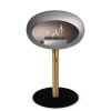 DOME GROUND STEEL LOW 50 CM Nickel (Barva a průměr nohy Rose Gold Ø60 cm, Barva podstavce Nickel, Kartuš Nerez)