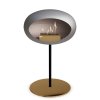DOME GROUND STEEL LOW 50 CM Nickel (Barva a průměr nohy Rose Gold Ø60 cm, Barva podstavce Nickel, Kartuš Nerez)