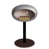 DOME GROUND STEEL LOW 50 CM Nickel (Barva a průměr nohy Rose Gold Ø60 cm, Barva podstavce Nickel, Kartuš Nerez)