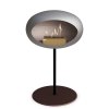 DOME GROUND STEEL LOW 50 CM Nickel (Barva a průměr nohy Rose Gold Ø60 cm, Barva podstavce Nickel, Kartuš Nerez)