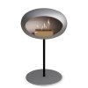 DOME GROUND STEEL LOW 50 CM Nickel (Barva a průměr nohy Rose Gold Ø60 cm, Barva podstavce Nickel, Kartuš Nerez)