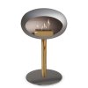 DOME GROUND STEEL LOW 50 CM Nickel (Barva a průměr nohy Rose Gold Ø60 cm, Barva podstavce Nickel, Kartuš Nerez)