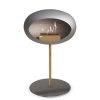 DOME GROUND STEEL LOW 50 CM Nickel (Barva a průměr nohy Rose Gold Ø60 cm, Barva podstavce Nickel, Kartuš Nerez)