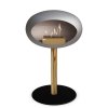 DOME GROUND STEEL LOW 50 CM Nickel (Barva a průměr nohy Rose Gold Ø60 cm, Barva podstavce Nickel, Kartuš Nerez)