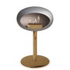 DOME GROUND STEEL LOW 50 CM Nickel (Barva a průměr nohy Rose Gold Ø60 cm, Barva podstavce Nickel, Kartuš Nerez)