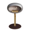 DOME GROUND STEEL LOW 50 CM Nickel (Barva a průměr nohy Rose Gold Ø60 cm, Barva podstavce Nickel, Kartuš Nerez)