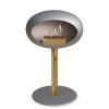DOME GROUND STEEL LOW 50 CM Nickel (Barva a průměr nohy Rose Gold Ø60 cm, Barva podstavce Nickel, Kartuš Nerez)