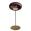 DOME GROUND STEEL HIGH 80 CM Mocca (Barva a průměr nohy Rose Gold Ø60 cm, Barva podstavce Rose Gold, Kartuš Rose Gold)