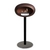 DOME GROUND STEEL HIGH 80 CM Mocca (Barva a průměr nohy Rose Gold Ø60 cm, Barva podstavce Rose Gold, Kartuš Rose Gold)