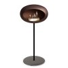 DOME GROUND STEEL HIGH 80 CM Mocca (Barva a průměr nohy Rose Gold Ø60 cm, Barva podstavce Rose Gold, Kartuš Rose Gold)